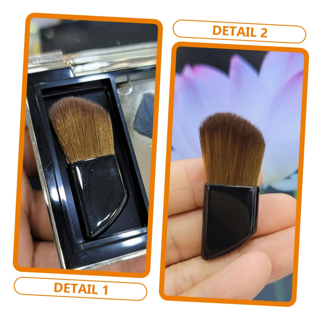 2Pcs Small Makeup Brush Set Travel Makeup Brush Blush Brush Nail Dust Brush Makeup Tool Eye Shadow Brush Mini Makeup Brush Makeup Brush Travel Professional Makeup Brush Cheek Brush